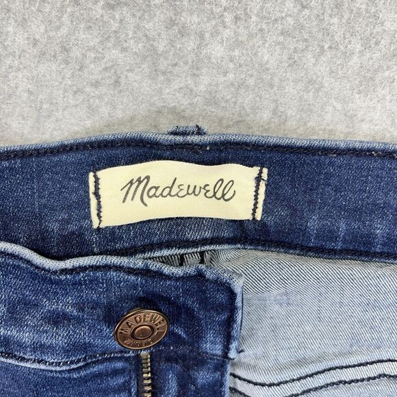 Madewell Stovepipe Mid-Rise Jeans Womens 32 Blue Medium Wash Stretch NG260 - Picture 5 of 16